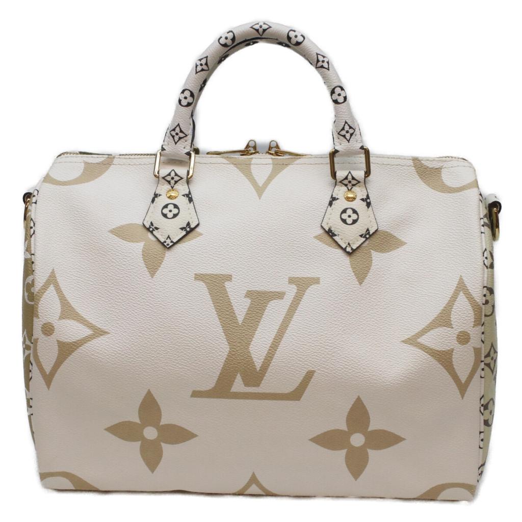 LOUIS VUITTON M44572 Monogram Giant Creme Khaki Speedy Bandolier 30 Boston bag Creme/KhakiUsed