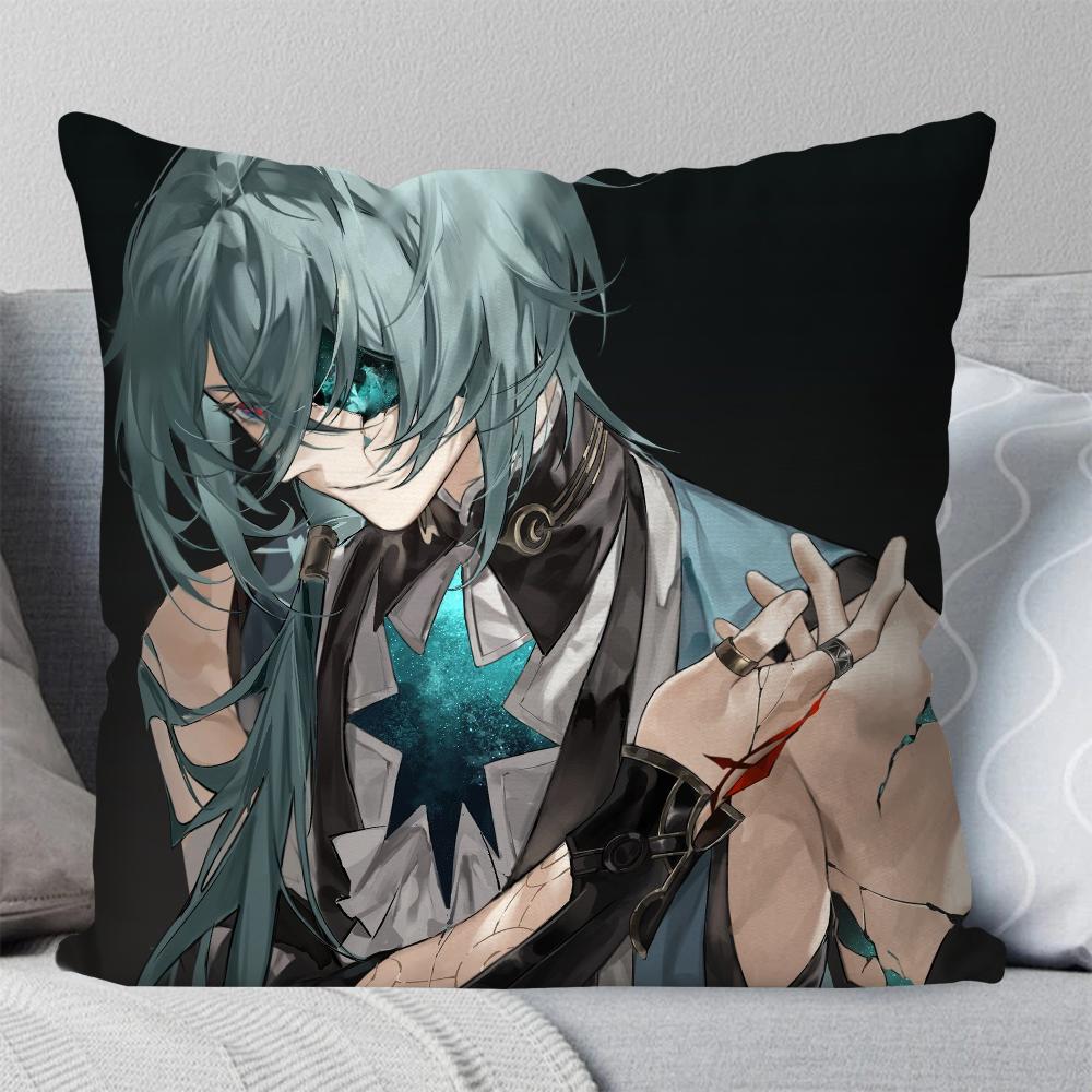 Anaxa Animated Game Honkai Star Rail Pillow Case Square Pillow Bedroom Sofa Leisure ComfortCar Living Room Home Decoration 40X40