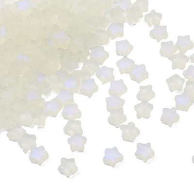 8mm 10PCS Star Imitation Glass Beads Jewelry Accessories DIY Handmade Hairpin For Jewelry Making Star AB Color Spacer Beads Loose Glass Czech Beads