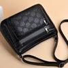 Black Crossbody Bag with Adjustable Strap and Zipper Closure, Casual Solid Color Messenger Bag with Tassel Detail and Polyester Lining