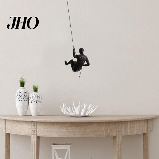 Rock Climber Statue Artistic Realistic Appearance Delicate Craft Wall Retro American Resin Pendant Ornament