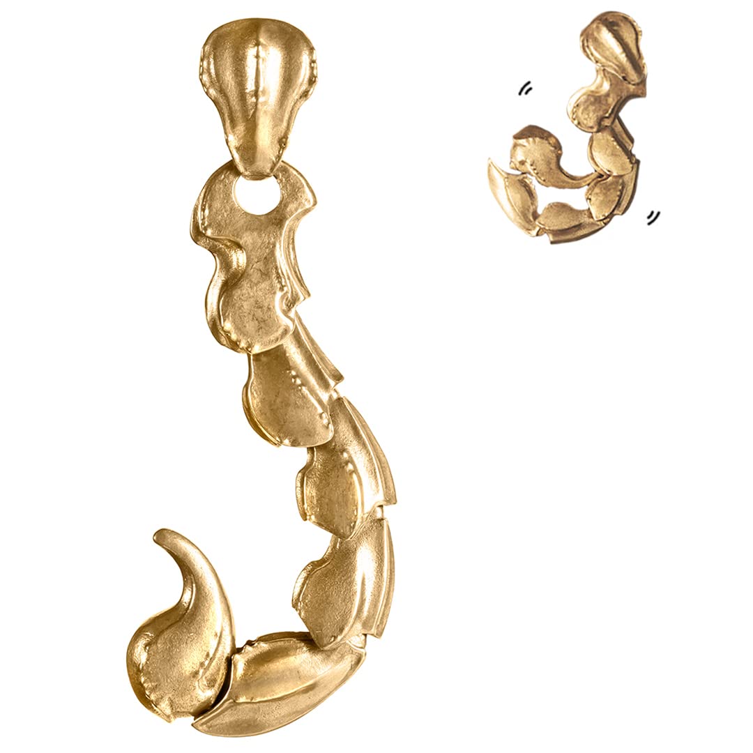 

Подвеска Скорпион для Скорпиона Серебро Стресс Мужской Высокая Металлическая Аллергия День Рождения Без Цепочки Коробка [COPPERTIST.WU] Мужчины, Товары, Ожерелье,