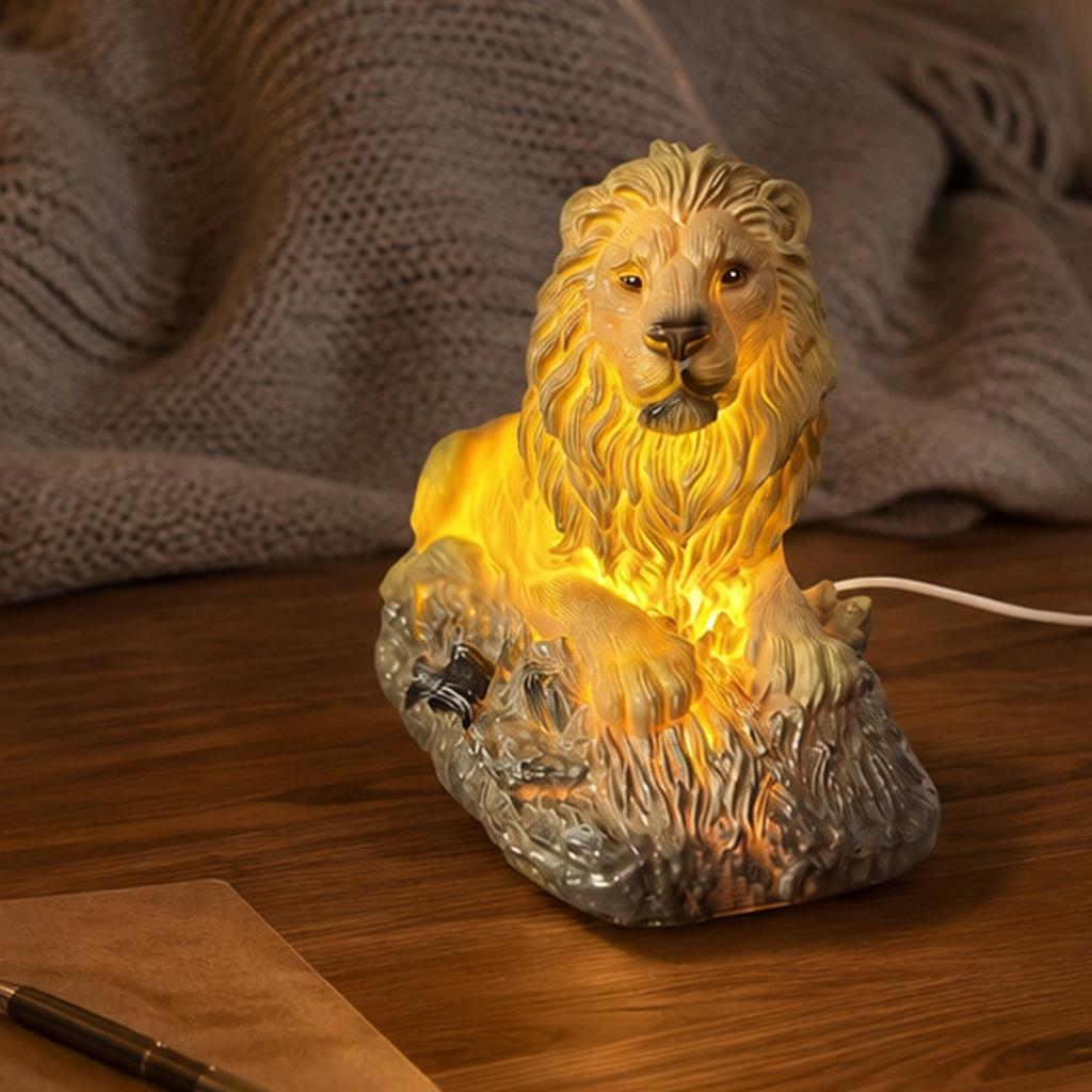 Desktop Figurine Night Light Decorative Statue for Bedroom Shelf