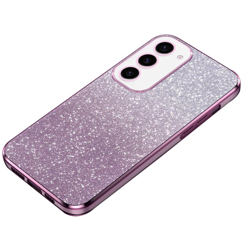

For Samsung Galaxy S24 Case 6D Electroplating Glitter Powder TPU Phone Cover Pink