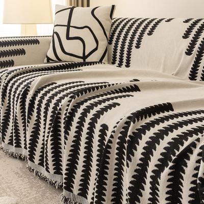 Ins Stijl Chenille Bankhoes met Kwastjes, Dubbelzijdig, voor Woonkamer Camping Picknick Grote Deken Ontspanning Strandlaken