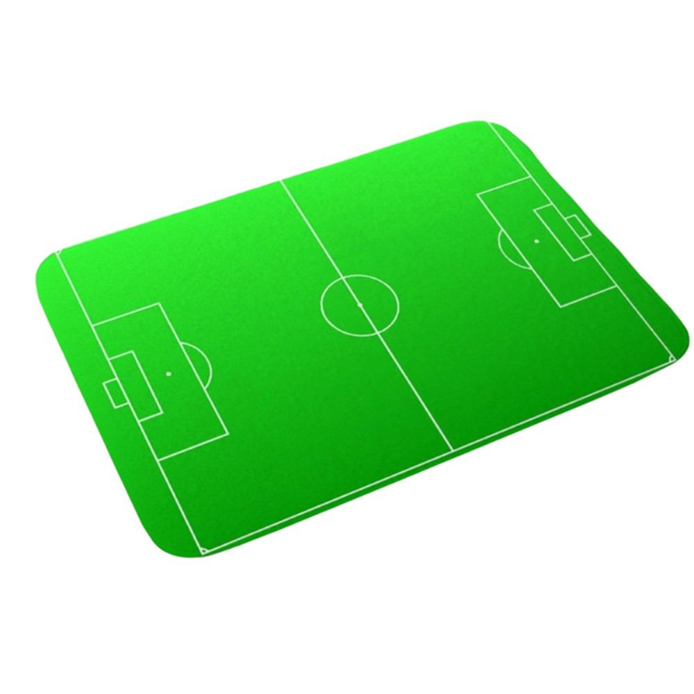 

Flannel Football Field Floor Mat Green Small Rug Home Decor Small Carpet Living Room Style J