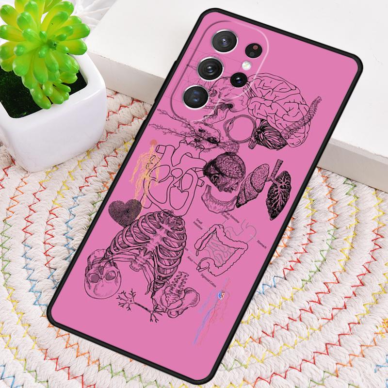 Medical Human Organs Heart Art Silicone Phone Case For Samsung Galaxy Note 10 Pro S26 S25 S24 S23 S22 S21 Plus Ultra Capa Cover