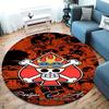 One Piece Straw Hat Pirates Round Area Rug Carpet Rug For Living Room Bedroom Sofa Playroom Decor Nonslip Floor Mat