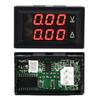 3 Digit DC 0 100V 50A 10A Voltmeter Ammeter Gauge Dual LED Panel (Red & Red 10A)
