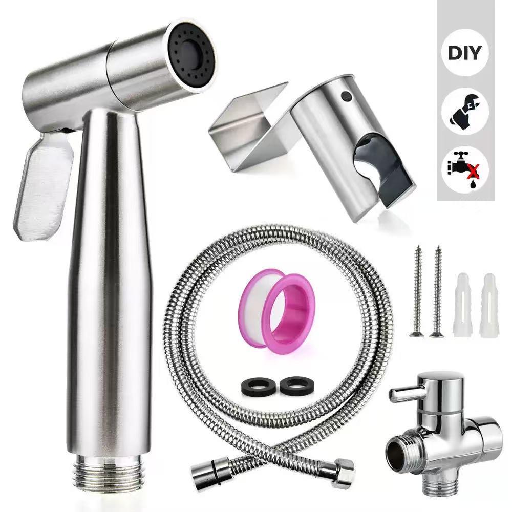 High-Pressure Bidet Sprayer Set with Stainless Steel Valve