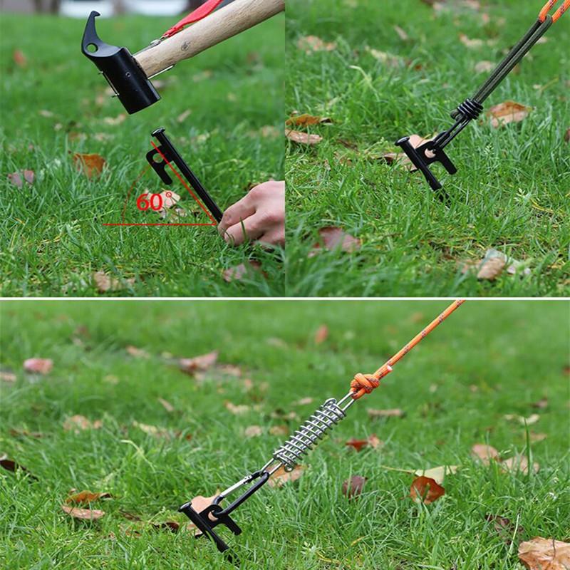 Tent Stakes Heavy Duty Metal Tent Pegs for Camping Steel Tent StakesUnbreakable and Inflexible Black