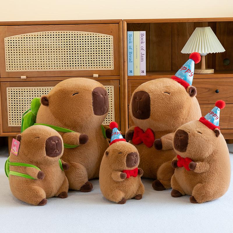 Cute Happ Capybara Plush Toy Turtle Backpack Kapibara Children's Doll Activity Gifts