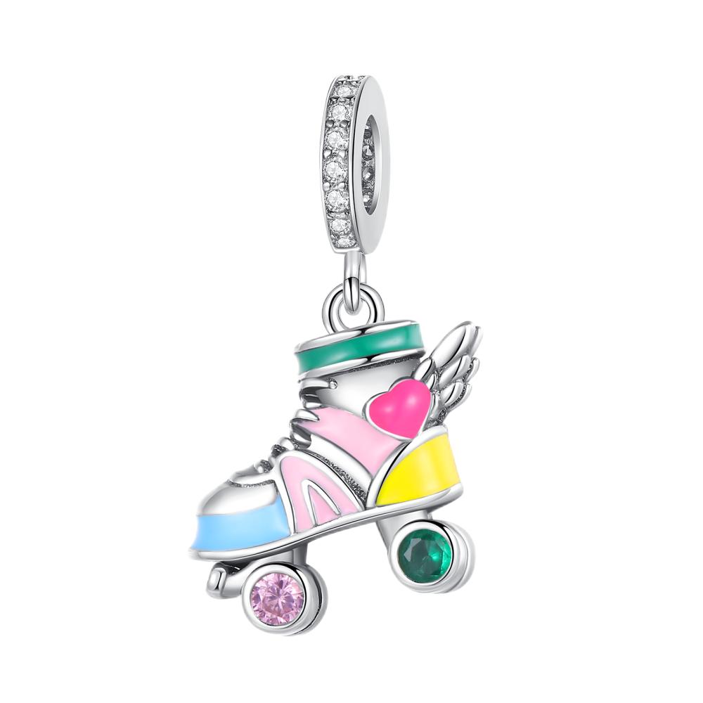 Romantisches Thema Echte Kupfer Lippenstift Schuhe Tasche Anhänger Rucksack Perlen Anhänger Passend für Damen Armband Halskette DIY Feiner Feiner Schmuck Geschenkartikel