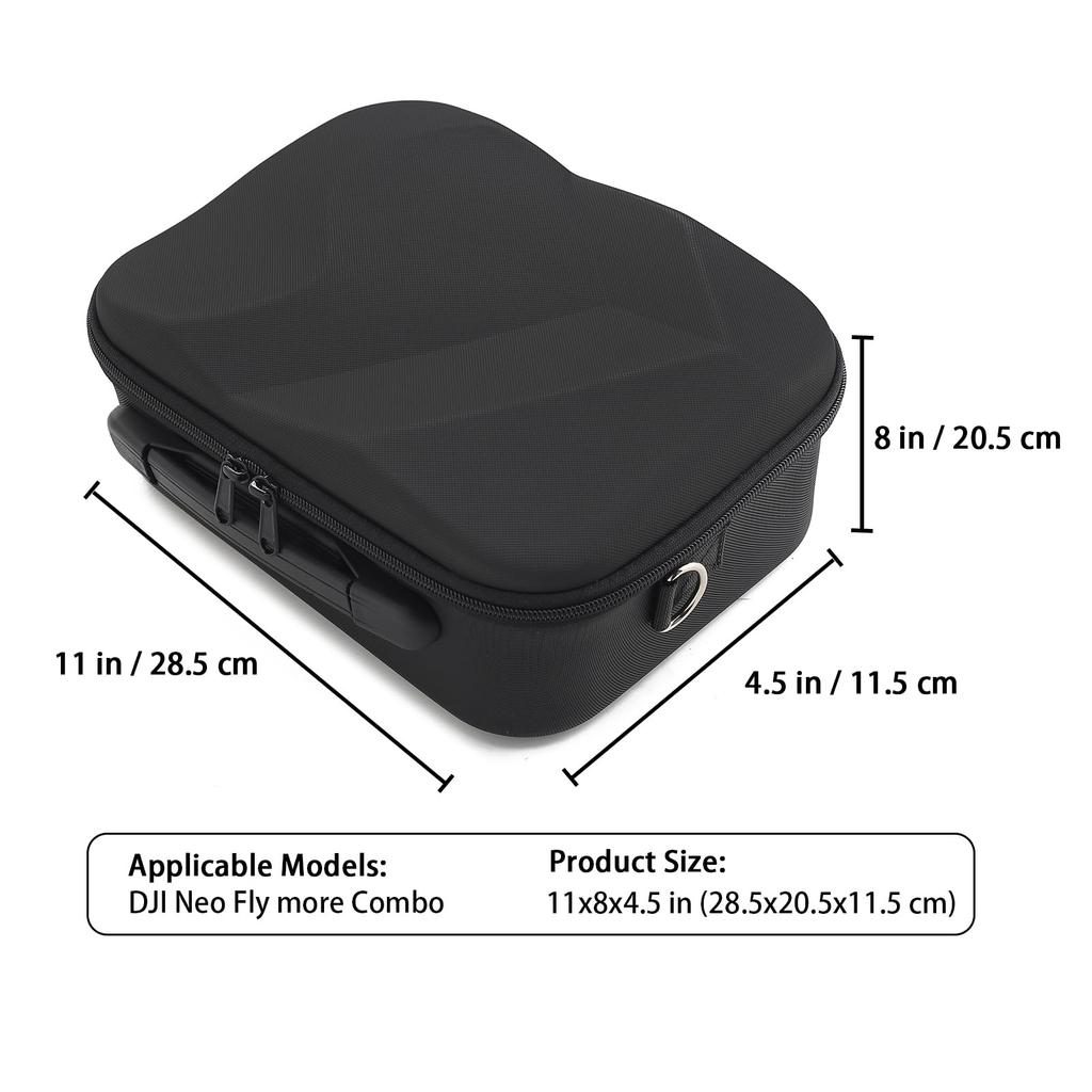 Maleta de Armazenamento para DJI Neo Fly More Combo, Bolsa de Ombro Rígida Portátil de Viagem para Drone DJI NEO, Baterias, Carregamento