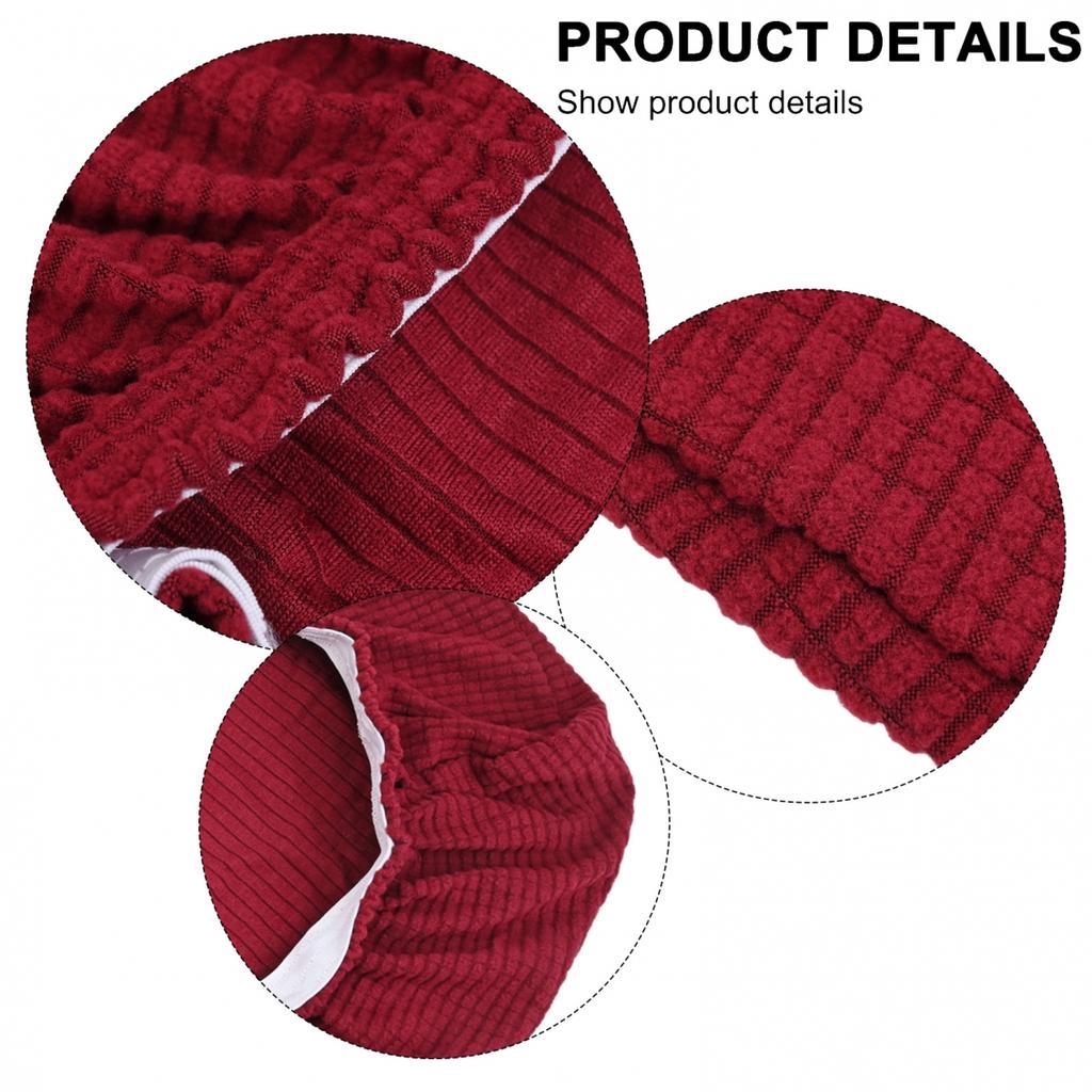 Oval dining table and chair cover with integrated cushion and backrest