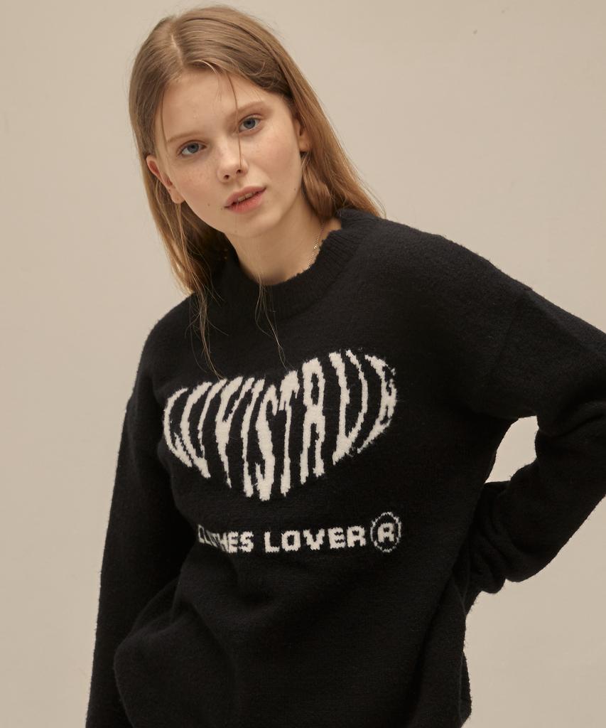 LUVISTRUE Po Heart Knit(Black)
