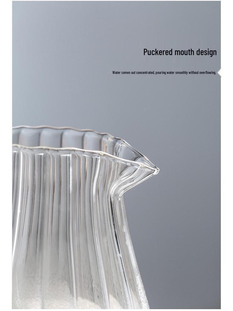 High-Temperature Resistant Glass Cold Water Pitcher - Large Capacity Japanese Style Heat-Resistant Jug with Cold Water Cup