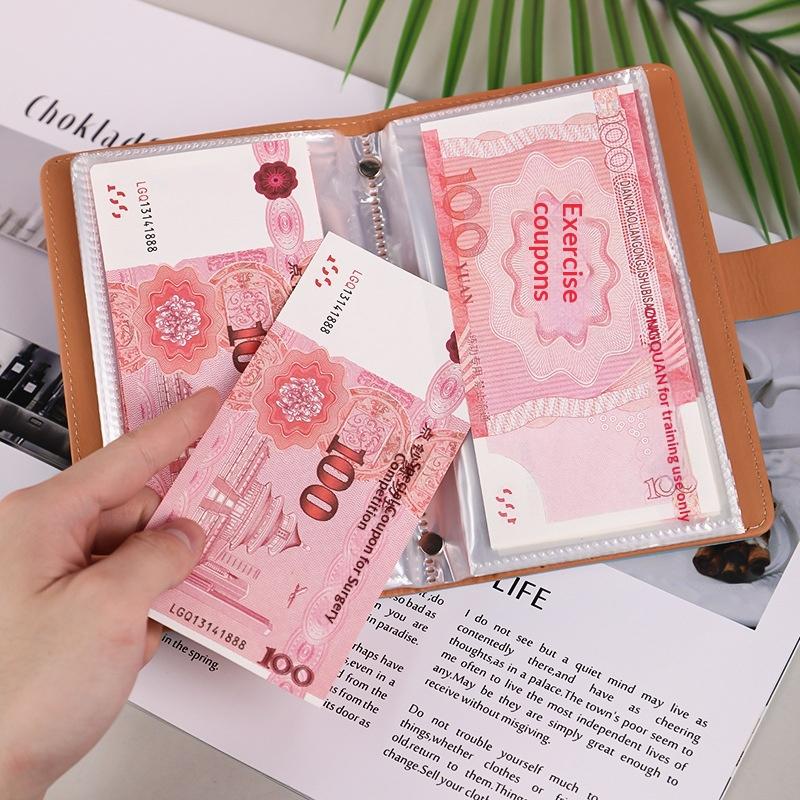 1Pcs Storage Financial Savings Wallet Get Rich Cash Savings Book Collection Souvenir Book Cash Storage Bag