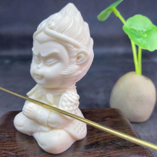 Tagua Wukong Figurka Wielkich Mędrców Równoważących Niebo Figurka Rzeźba Kreskówkowy Król Małp Model Dekoracja Pulpitu Ornament