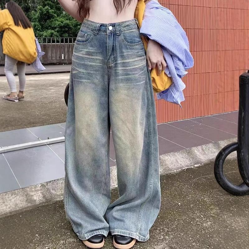 

Petite Women s Trendy Retro Wide Leg Floor-Length Jeans Small