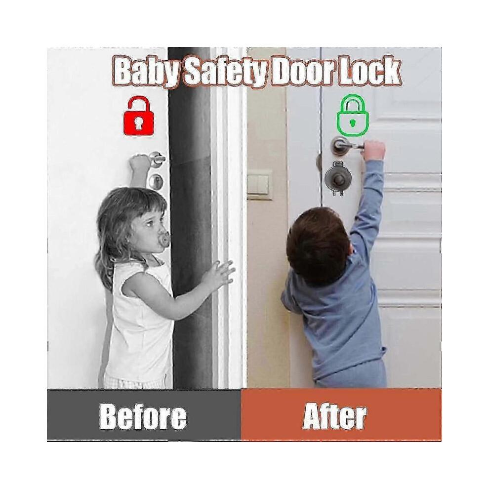 4 Pack Deadbolt Child Safety Lock,Child Proof Deadbolt Cover, Door Safety Deadbolt Lock for Kids,Child Proof Door Lock for Fits Most Deadbolt