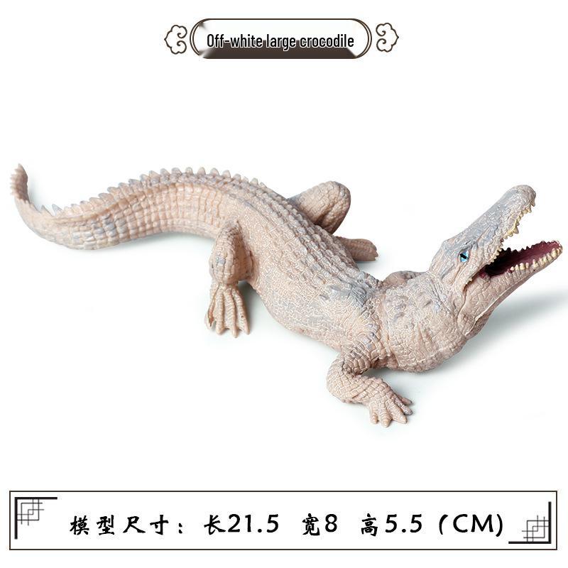 Off-white Large Chinese Alligator & Crocodile Amphibian Toy Model