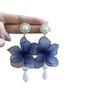 Sweet Mesh Flower Dangle Earrings Exaggerated Petals Stud Earrings Exquisite Beach Earrings  Gifts