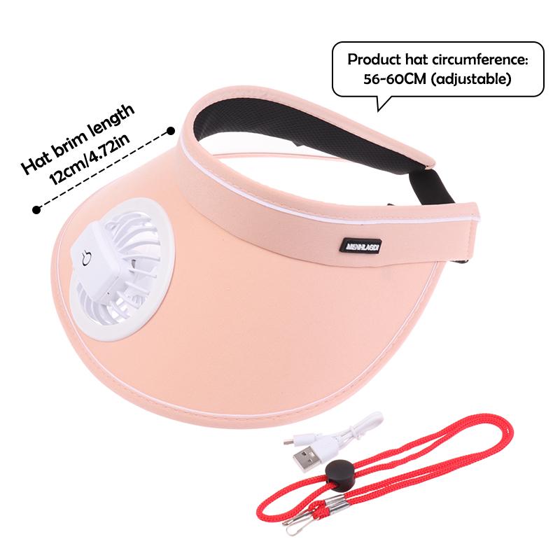 Breathable Cooling Fan Hat Usb Rechargeable Fans Hat Outdoor Travel Sun Hat Empty Top Large Brim With Fan For Women Gifts