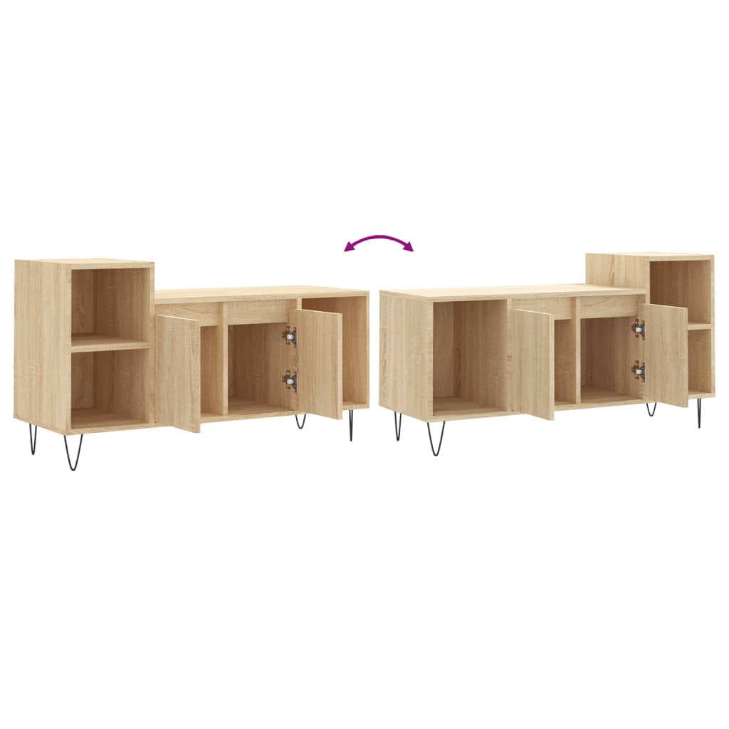 TV Cabinet in Sonoma Oak 100 x 35 x 55 cm Engineered Wood