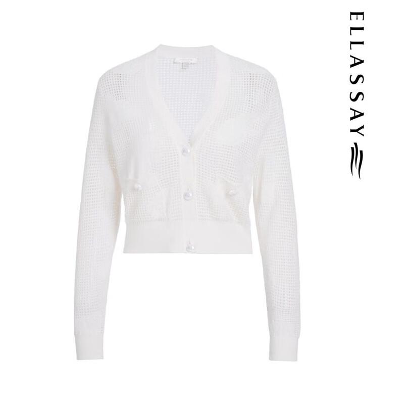 ELLASSAY Women's Spring Breathable Knit Cardigan