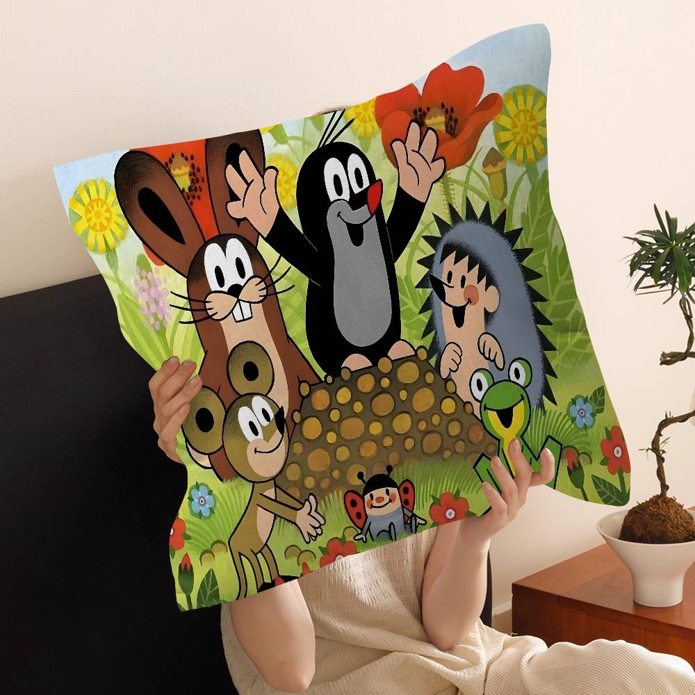 Cute The Little Mole Art Cushion Cover Decorative Pillow Sofa Home Decor Case Pillow Cases