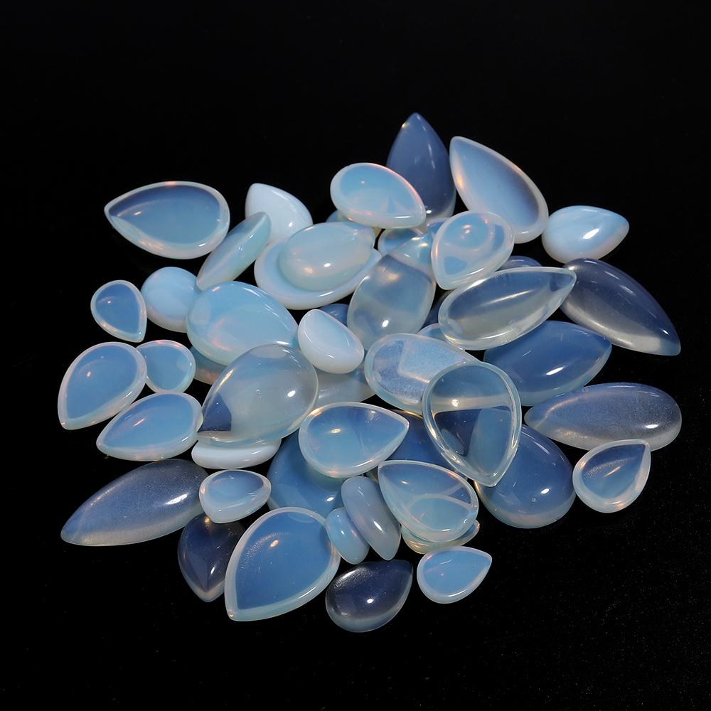 LOULEUR WaterDrop Natural Stone Cabochon For Jewelry Making Tiger Eye Amethyst Lapis Lazuli Agate Stone Beads for Handwork
