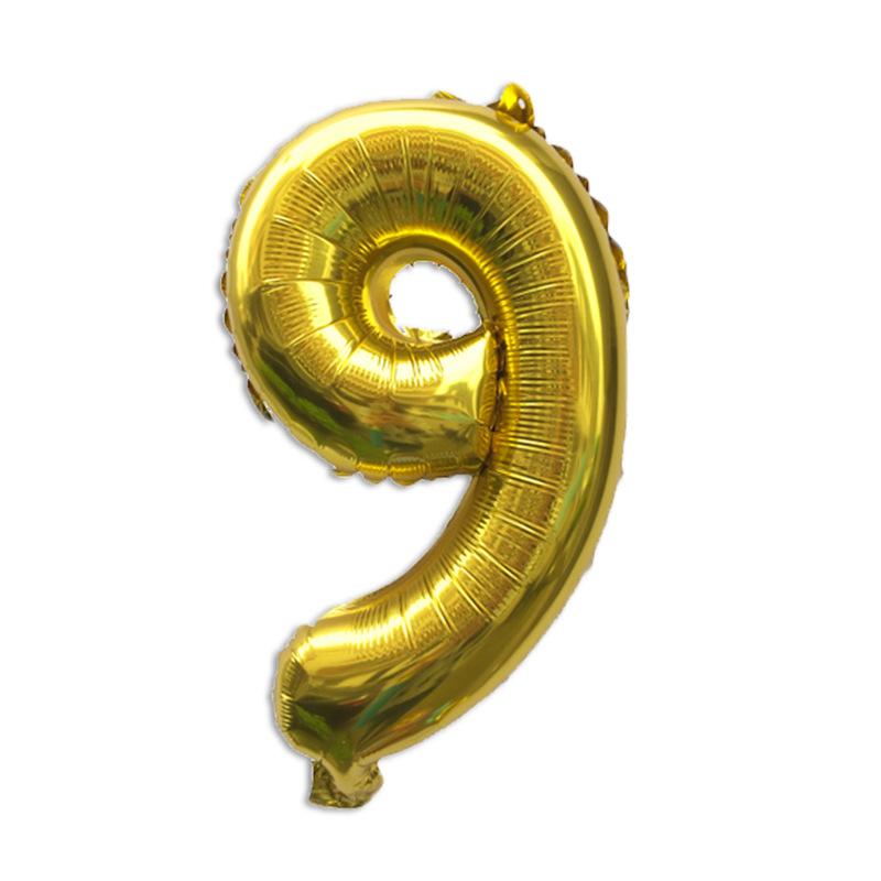 Thin Body 40-Inch Large Digital Aluminum Film Balloon 42-Inch Digital Balloon Birthday Party Decoration Helium Balloon Floating In The Air