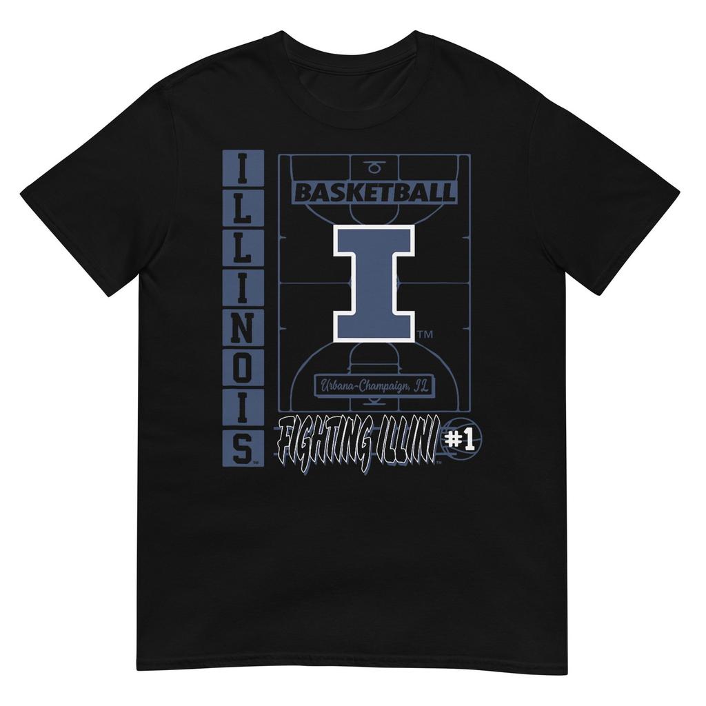 Illinois Fighting Illini Basketball Vintage Court Orange TShirt
