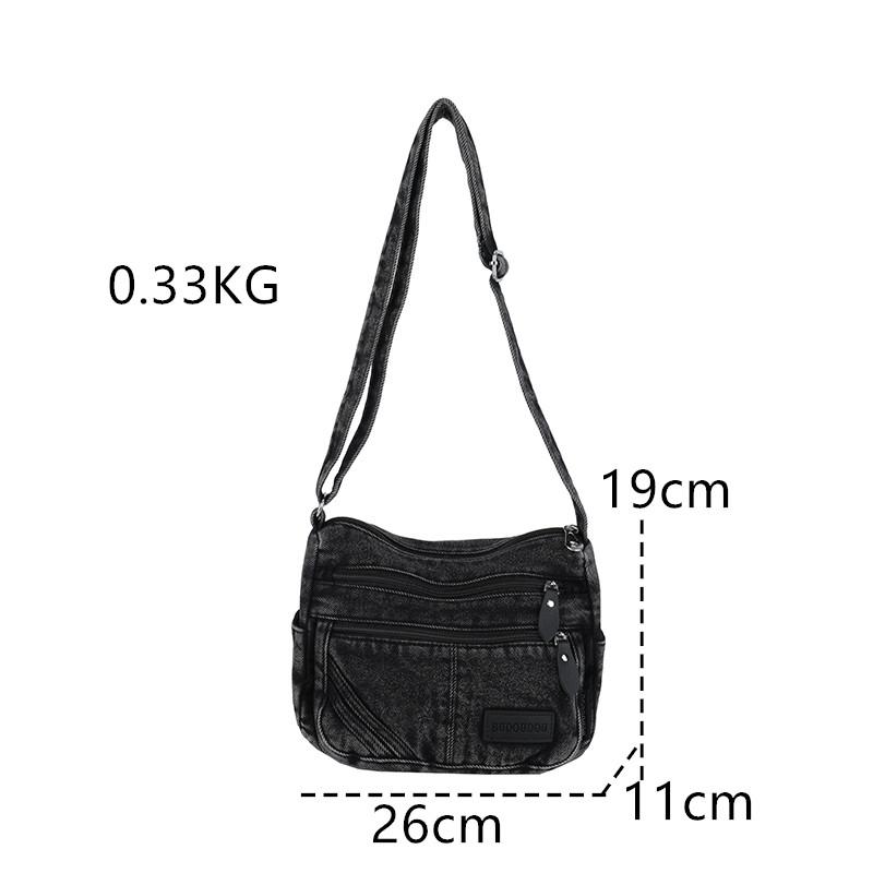 Fashion Vintage Denim Shoulder Crossbody Bag Casual Summer Canvas Bags Messenger Bag for Girls Ladies Purses and Handbags 2026