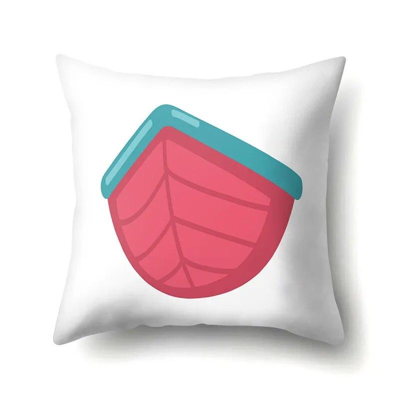 Ocean Pillowcase Car Lumbar Pillow  Cushion Sofa  Toon Pattern