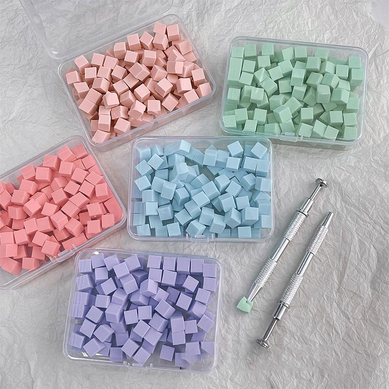 50/100 Pcs Square Nail Art Sponge Set Gradient Nail Brushes Gel Polish Design Nail Sponge Grab Pen Manicure Supplies