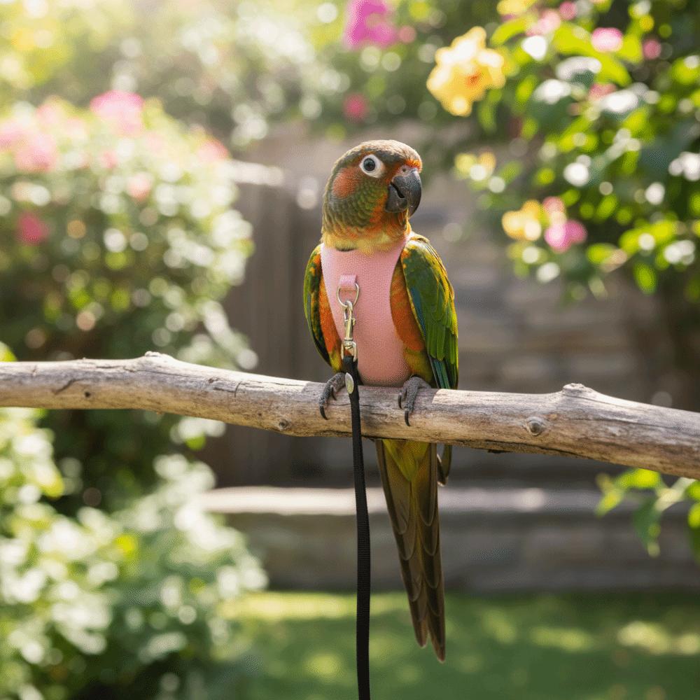Adjustable Parrot Flying Harness Safety Anti-loss Bird Harness Vest Lightweight Cowboy Style Parrot Chest Harness Travel