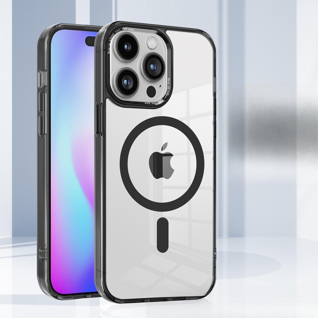 Suitable for IPhone16promax Phone Case, Ice-color Strong Magnetic Attraction, Apple 14/15 Wireless Charging Case, High Transparency