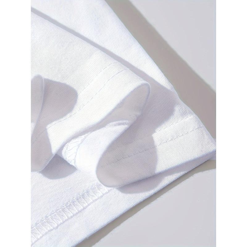 Men's Short Sleeve T-Shirt, Regular Fit, Surf Symbol Print, Fashion Casual Round Neck Top, Spring/Summer Outdoor Men's Wear