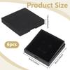 6Pcs Paper Jewelry Set Gift Packing Boxes with Sponge Inside for Earrings Necklaces Square Black 9x9x1.6cm