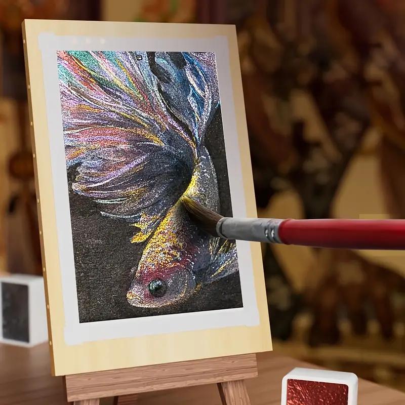 Metallic Watercolor Paint Set-Portable Lightweight High Solid Pigment Starry Shades Ideal for Artists Perfect Holiday Gift