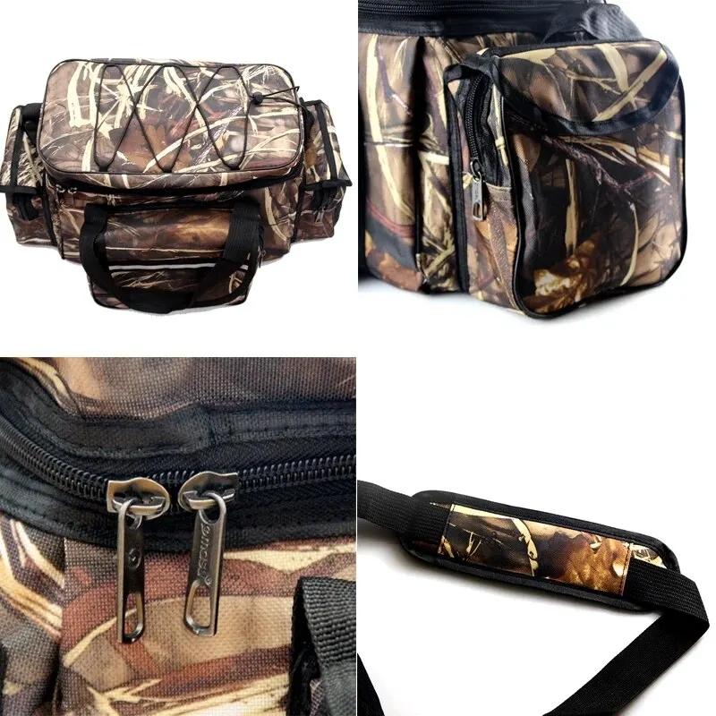 Waterproof Fishing Bag Nylon Large Capacity Multi-Purpose Fishing Tackle Bag Two-Layer Outdoor Shoulder Bags