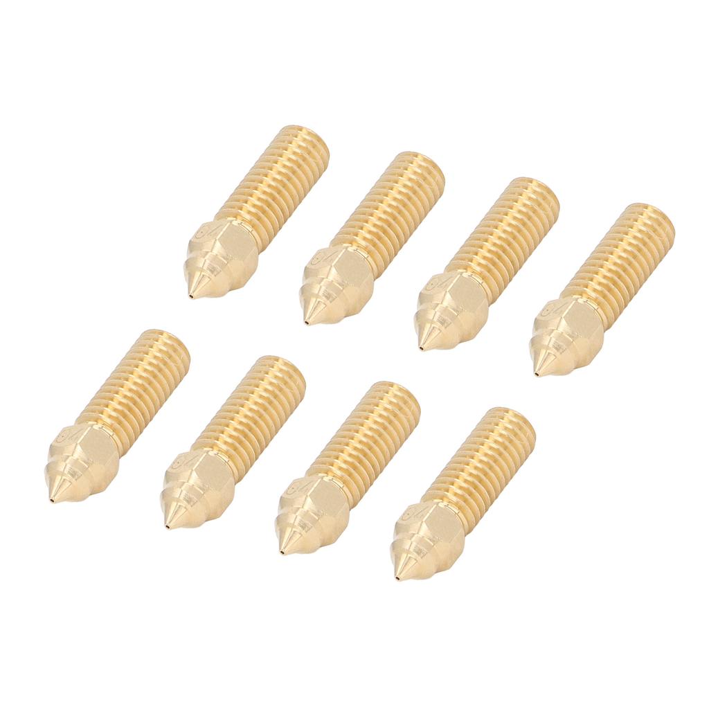 8pcs High Speed Extruder Nozzles 0.4mm High Flow Rate Rapid Heating Brass M6 Thread Nozzles for K1