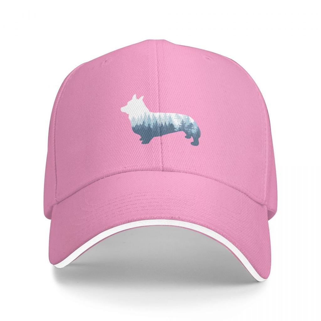 Pembroke Welsh Corgi Hund Silhouette Berg Natur Baseball Kappe Sonnenhut Marke Unisex Caps Hut Männlich Frauen