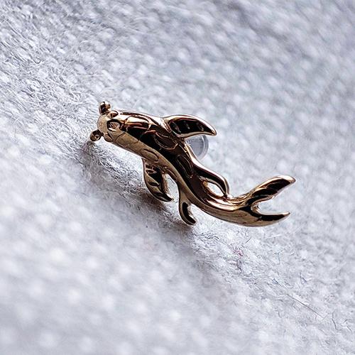 14K Gold Koi Fish Cap - Gd14K-002
