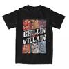 Villains T Shirts Chillin Like A Villain Group Portrait Vintage Tee Shirt Short Sleeve T-Shirt Cotton Gift Idea Tops