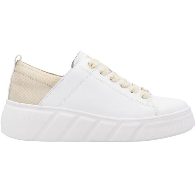 Women's Rieker W2602 White Ankle Boots