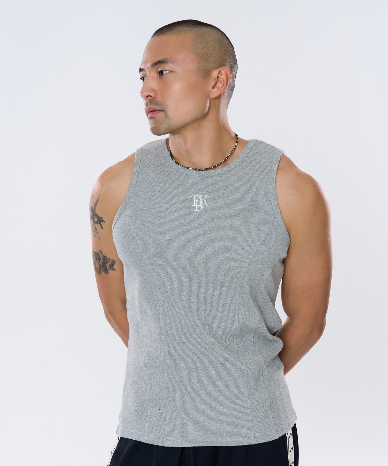 Turtle Bag Ribbed Sleeveless (Gray) Grey/Xl