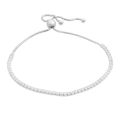 Silver Bracelet with Cubic Zirconia, Product Weight 3.91 G (2153801)